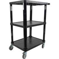 Chariot utilitaire avec tablette plate, 3 tiers, 18-1/8" x 37-3/8" x 27-3/4", Capacit&eacute; 330 lb Helyx Safety & Industrial Supplies