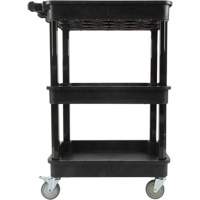 Chariot utilitaire avec tablette &agrave; bordure profonde, 3 tiers, 19" x 39-1/2" x 28-1/4", Capacit&eacute; 330 lb Helyx Safety & Industrial Supplies