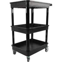 Chariot utilitaire avec tablette &agrave; bordure profonde, 3 tiers, 19" x 39-1/2" x 28-1/4", Capacit&eacute; 330 lb Helyx Safety & Industrial Supplies