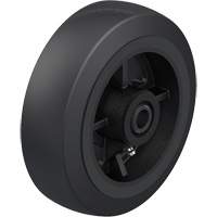 Roue en caoutchouc noir sur noyau en fonte Helyx Safety & Industrial Supplies