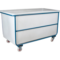 Chariot-caisse &agrave; parois droites, Poly&eacute;thyl&egrave;ne blanc, 51" lo x 33" la x 39" h, Volume 25 pi³, Capacit&eacute; 1000 lb Helyx Safety & Industrial Supplies