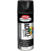 Laque industrielle Acryli-Quik, Noir, Ultra-mat, 12 oz, Canette a&eacute;rosol Helyx Safety & Industrial Supplies