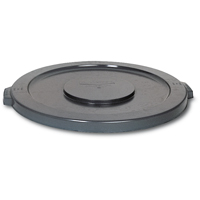 Round Brute&reg; Tops, Flat Lid, Plastic/Polyethylene, Fits Container Size: 15-5/8" Dia. Helyx Safety & Industrial Supplies