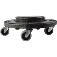 Brute&reg; Dolly, Polyethylene, Black, Fits: 20 - 55 US Gal. Helyx Safety & Industrial Supplies
