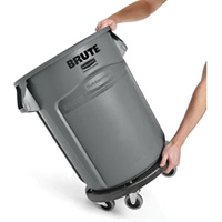 Brute&reg; Dolly, Polyethylene, Black, Fits: 20 - 55 US Gal. Helyx Safety & Industrial Supplies