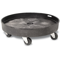 Waste Container Dolly, Polyethylene, Black Helyx Safety & Industrial Supplies