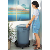 Waste Container Dolly, Polyethylene, Black Helyx Safety & Industrial Supplies