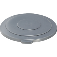 Round Brute&reg; Tops, Flat Lid, Plastic/Polyethylene, Fits Container Size: 26-1/2" Dia. Helyx Safety & Industrial Supplies