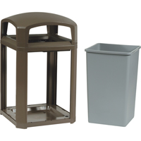 Cadre pour contenant Landmark Series Classique a/enveloppe rigide, Acier galvanis&eacute;, 35 gal. US Helyx Safety & Industrial Supplies
