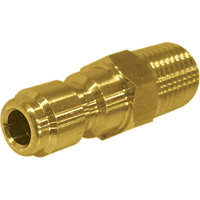 Connecteur m&acirc;le 1/4" &agrave; d&eacute;saccouplement rapide en laiton Helyx Safety & Industrial Supplies