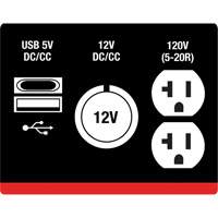 G&eacute;n&eacute;ratrice &agrave; onduleur, Surtension 2500 W, Nominale 1800 W, R&eacute;servoir 4,2 L Helyx Safety & Industrial Supplies