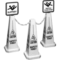 "Caution" Lamba Traffic Cones, English with Pictogram Helyx Safety & Industrial Supplies