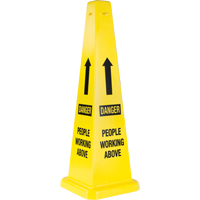 "People Working Above" Traffic Cones, English with Pictogram Helyx Safety & Industrial Supplies