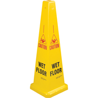 "Wet Floor" Lamba Traffic Cones, English with Pictogram Helyx Safety & Industrial Supplies