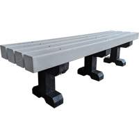 Banc de parc, Plastique recycl&eacute;, 72" lo x 17" la x 17" h, Gris Helyx Safety & Industrial Supplies