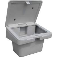 Contenants pour sel & sable SOS, Avec Moraillon, 30" x 24" x 24", 5,5 pi³, Gris Helyx Safety & Industrial Supplies