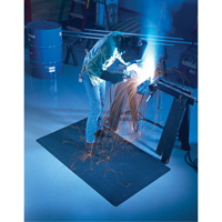 WeldSafe&reg; No. 447 Matting, Rubber, 75' L, 2' W x 9/16" Thick, Black Helyx Safety & Industrial Supplies