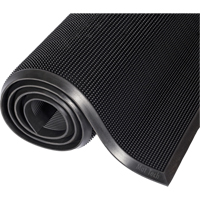 Mat-A-Dor Mat, Rubber, Scraper Type, Finger Tip Style Pattern, 2' x 2-2/3', Black Helyx Safety & Industrial Supplies