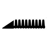 Mat-A-Dor Mat, Rubber, Scraper Type, Finger Tip Style Pattern, 3' x 6', Black Helyx Safety & Industrial Supplies
