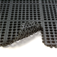 24/Seven&reg; Matting, Rubber, 3' W x 3' L, 5/8" Thick, Black Helyx Safety & Industrial Supplies