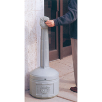 Smokers Cease-Fire&reg; Cigarette Butt Receptacle, Free-Standing, Plastic, 4 US gal. Capacity, 38-1/2" Height Helyx Safety & Industrial Supplies