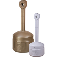 Smokers Cease-Fire&reg; Cigarette Butt Receptacle, Free-Standing, Plastic, 4 US gal. Capacity, 38-1/2" Height Helyx Safety & Industrial Supplies