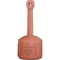 Smokers Cease-Fire&reg; Cigarette Butt Receptacle, Free-Standing, Plastic, 4 US gal. Capacity, 38-1/2" Height Helyx Safety & Industrial Supplies