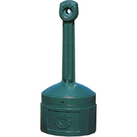 Smokers Cease-Fire&reg; Cigarette Butt Receptacle, Free-Standing, Plastic, 4 US gal. Capacity, 38-1/2" Height Helyx Safety & Industrial Supplies