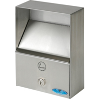 Smoking Receptacles, Wall-Mount, Stainless Steel, 1 Litres Capacity, 9" Height Helyx Safety & Industrial Supplies