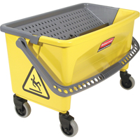 Microfibre Press Wring Buckets, Down Press, 10.75 US Gal. (43 Quart), Yellow Helyx Safety & Industrial Supplies