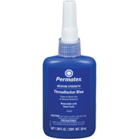 Adh&eacute;sif frein-filet &agrave; adh&eacute;rence amovible, Bleu, Moyen, 50 ml, Bouteille Helyx Safety & Industrial Supplies