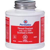 Scellant &agrave; filets avec PTFE, Bouteille &agrave; dessus brosse, 118 ml, -54°C - 150°C/-65°F - 300°F Helyx Safety & Industrial Supplies