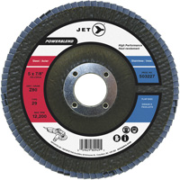 Disque &agrave; lamelles POWERBLEND, 5" x 7/8", Type 29, Grain Z40, Alumine de zirconium Helyx Safety & Industrial Supplies