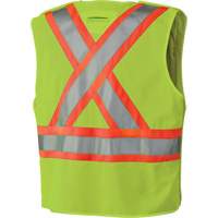 6936 5-Point Tear-Away Safety Vest, High Visibility Lime-Yellow, 2X-Large, Polyester Helyx Safety & Industrial Supplies
