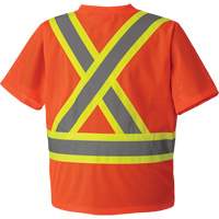 5994 T-shirt de s&eacute;curit&eacute; haute visibilit&eacute;, Polyester, 2T-Grand, Orange haute visibilit&eacute; Helyx Safety & Industrial Supplies