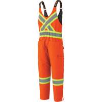 5538 High Visibility Quilted Duck Overalls, Cotton, X-Large, High Visibility Orange Helyx Safety & Industrial Supplies