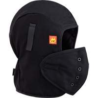 566A Flame Resistant Quilted Hardhat Liner, Black, Cotton Helyx Safety & Industrial Supplies