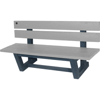Bancs de parc d'ext&eacute;rieur, Plastique recycl&eacute;, 60" lo x 17" la x 17" h, Gris Helyx Safety & Industrial Supplies