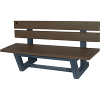 Bancs de parc d'ext&eacute;rieur, Plastique recycl&eacute;, 60" lo x 22-13/16" la x 29-13/16" h, Ombre Helyx Safety & Industrial Supplies