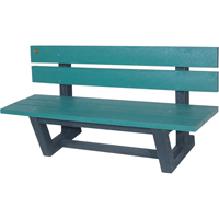 Bancs de parc d'ext&eacute;rieur, Plastique recycl&eacute;, 60" lo x 22-13/16" la x 29-13/16" h, Vert Helyx Safety & Industrial Supplies