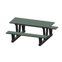 Tables de pique-nique d'ext&eacute;rieur en plastique recycl&eacute;, 72" lo x 60-5/16" la, Gris Helyx Safety & Industrial Supplies