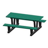 Tables de pique-nique d'ext&eacute;rieur en plastique recycl&eacute;, 72" lo x 60-5/16" la, Vert Helyx Safety & Industrial Supplies