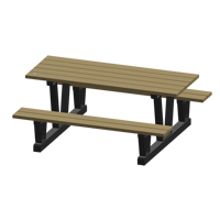 Tables de pique-nique d'ext&eacute;rieur en plastique recycl&eacute;, 72" lo x 60-5/16" la, Sable Helyx Safety & Industrial Supplies