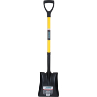 Square Point Shovel, Fibreglass, Tempered Steel Blade, D-Grip Handle, 32-1/2" Long Helyx Safety & Industrial Supplies