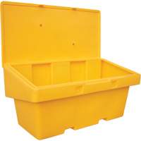 Salt Sand Container SOS, With Hasp, 72" x 36" x 36", 36 cu. Ft., Yellow Helyx Safety & Industrial Supplies