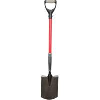 Heavy-Duty Shovels, Fibreglass, Carbon Steel Blade, D-Grip Handle, 30-1/2" Long Helyx Safety & Industrial Supplies