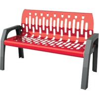 Bancs Stream, Acier, 48" lo x 25" la x 34" h, Rouge Helyx Safety & Industrial Supplies