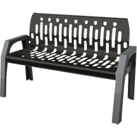 Bancs Stream, Acier, 48" lo x 25" la x 34" h, Noir Helyx Safety & Industrial Supplies