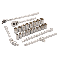 Jeu de douilles m&eacute;triques, 25 Mcx, Prise de 1/2" Helyx Safety & Industrial Supplies