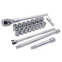 Jeu de douilles m&eacute;triques, 20 Mcx, Prise de 3/4" Helyx Safety & Industrial Supplies